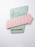 "Oasis Motel" Retro Wall Sign