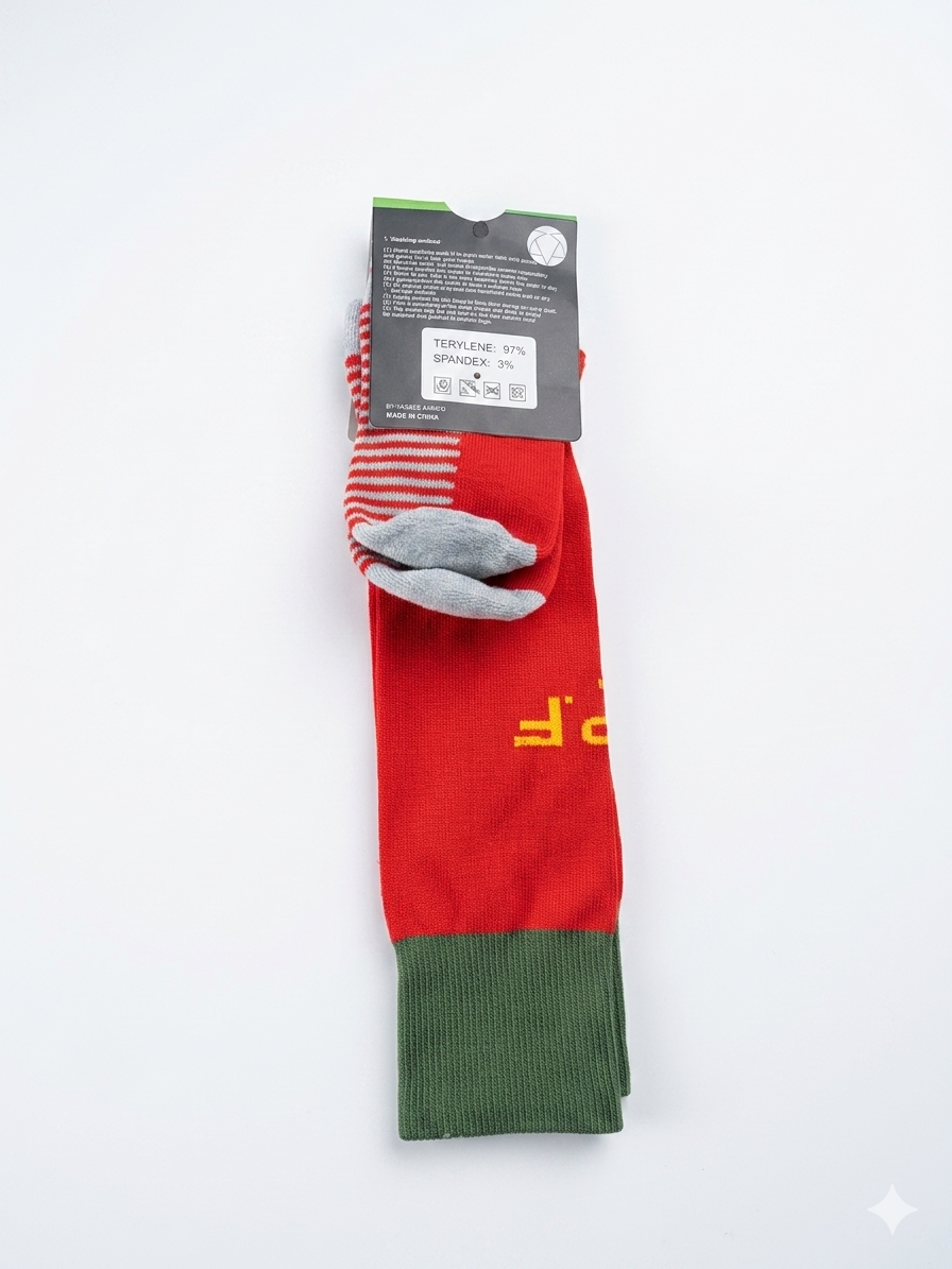 Novelty Knee-High Socks – Red & Green