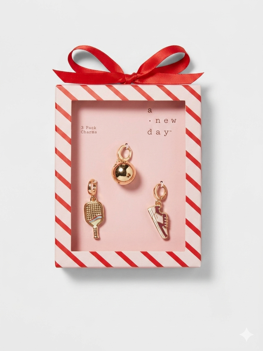 a new day 3-Pack Charms – Pickleball & Sneaker