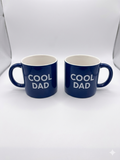 "Cool Dad" Navy Coffee Mugs – Set of 2