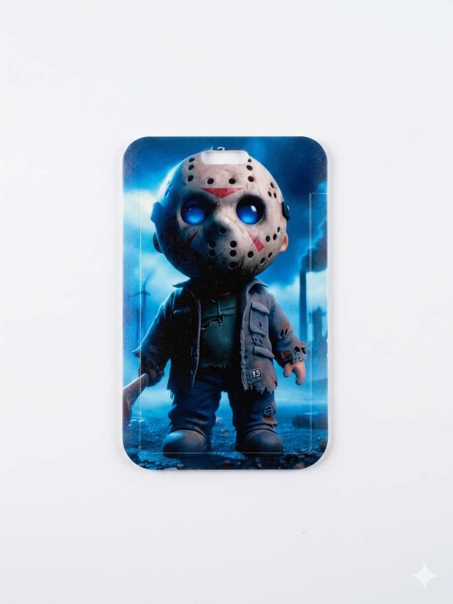 Chibi Slasher ID Badge & Card Holder – Horror Fan Art