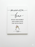 "Momosa Bar" Canvas Sign