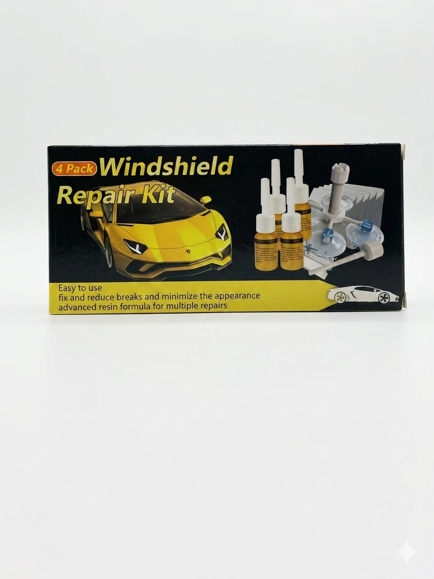 Auto Windshield Repair Kit – 4 Pack