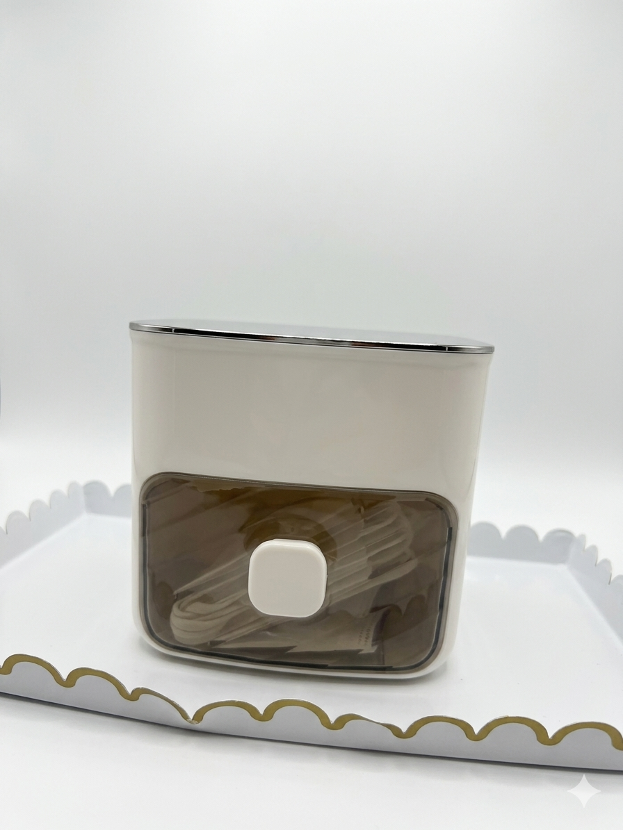 Ice Maker– White & Chrome
