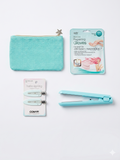 Mint Pouch Travel Hair Set with Mini Flat Iron