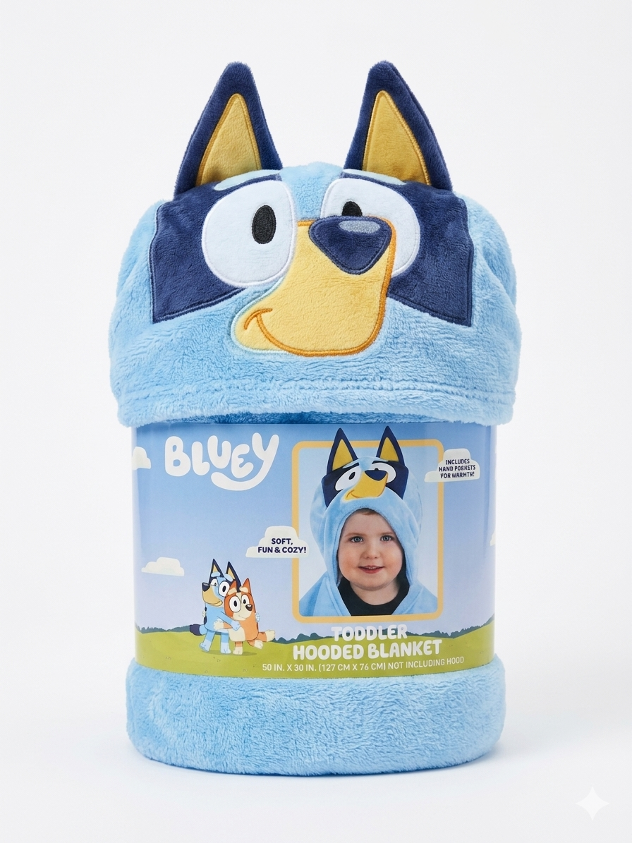 Bluey Toddler Hooded Blanket