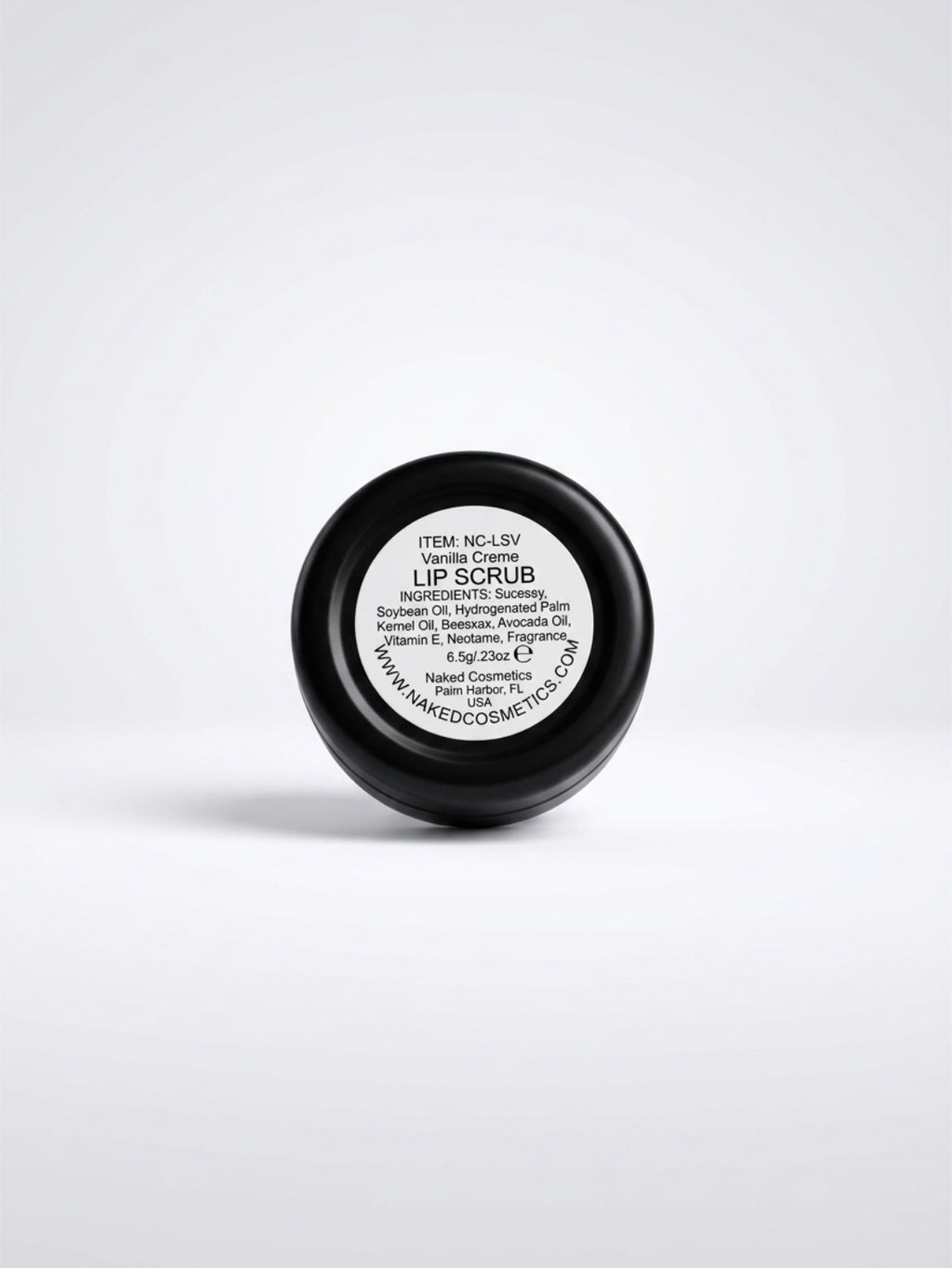 Naked Cosmetics Vanilla Crème Sugar Lip Scrub – Exfoliating Lip Treatment with Vitamin E