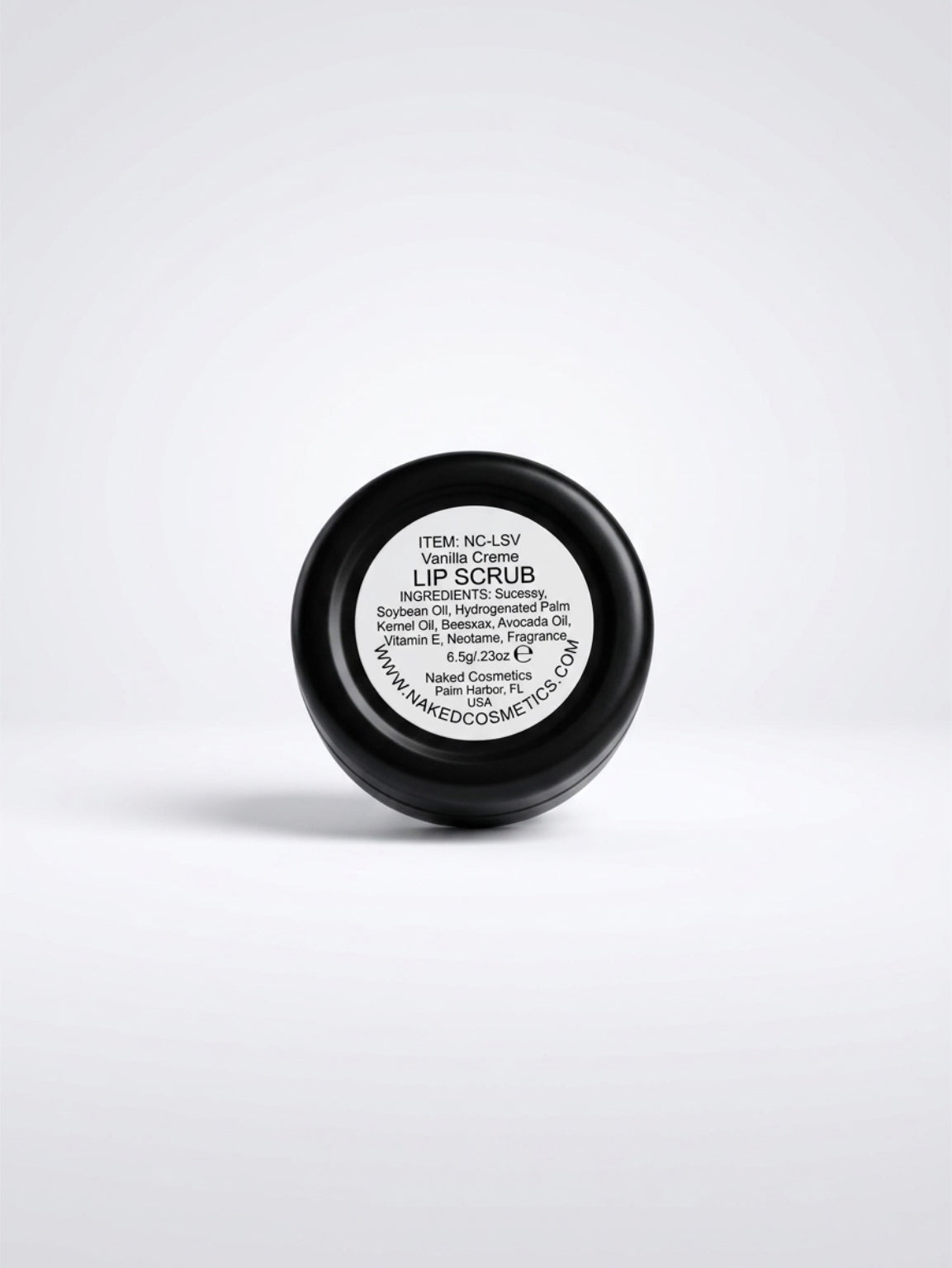 Naked Cosmetics Vanilla Crème Sugar Lip Scrub – Exfoliating Lip Treatment with Vitamin E