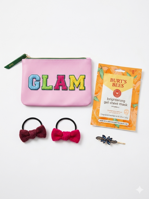 "Glam" Pouch Hair & Mask Bundle