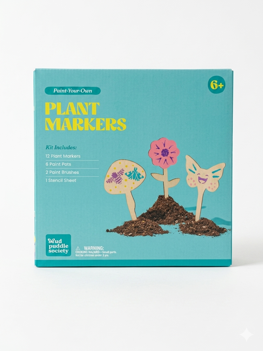 Mud Puddle Society Paint-Your-Own Plant Markers Kit