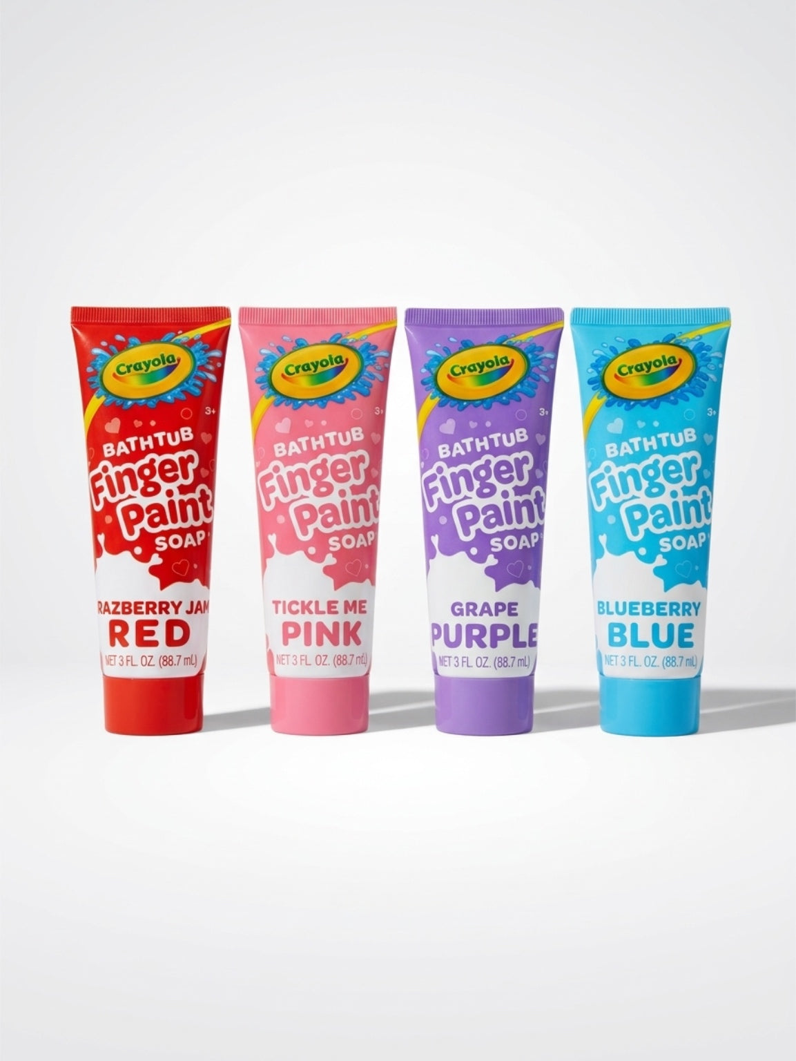 Crayola Bathtub Finger Paint Soap 4-Pack – Red, Pink, Purple & Blue