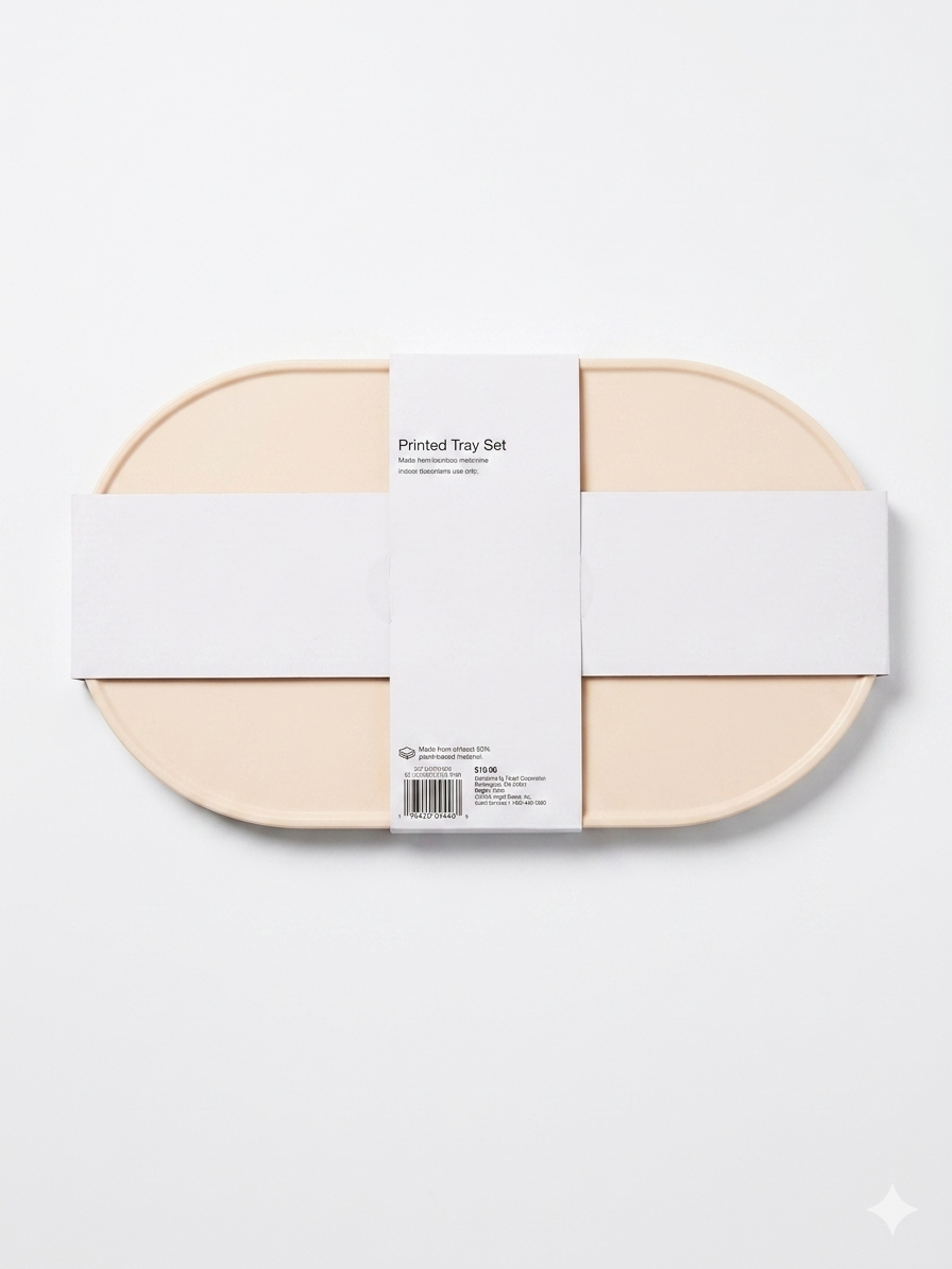 Room Essentials Printed Tray Set – 3 Piece