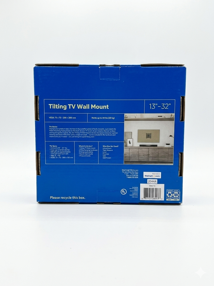 Hang Onn Tilting TV Wall Mount – Fits 13"–32" TVs