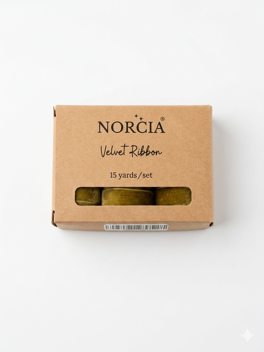 Brown Ribbon on Wooden Spools – 3 Roll Set