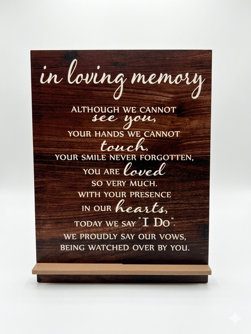 "In Loving Memory" Wedding Memorial Sign