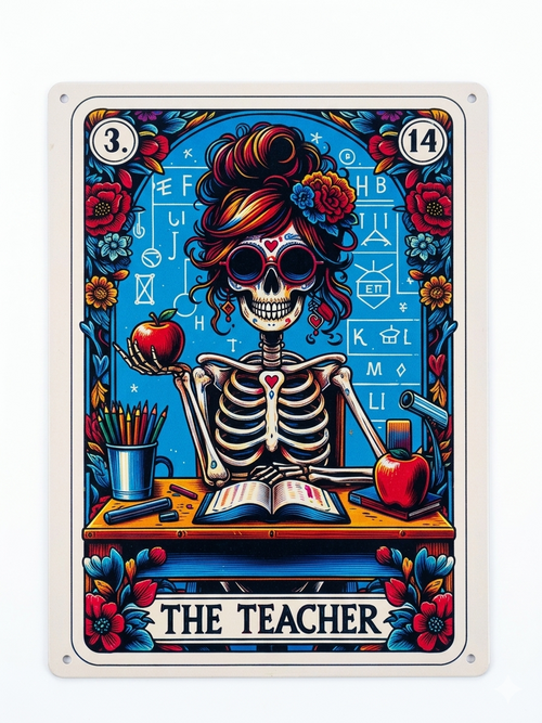 "The Teacher" Tarot Card Metal Sign