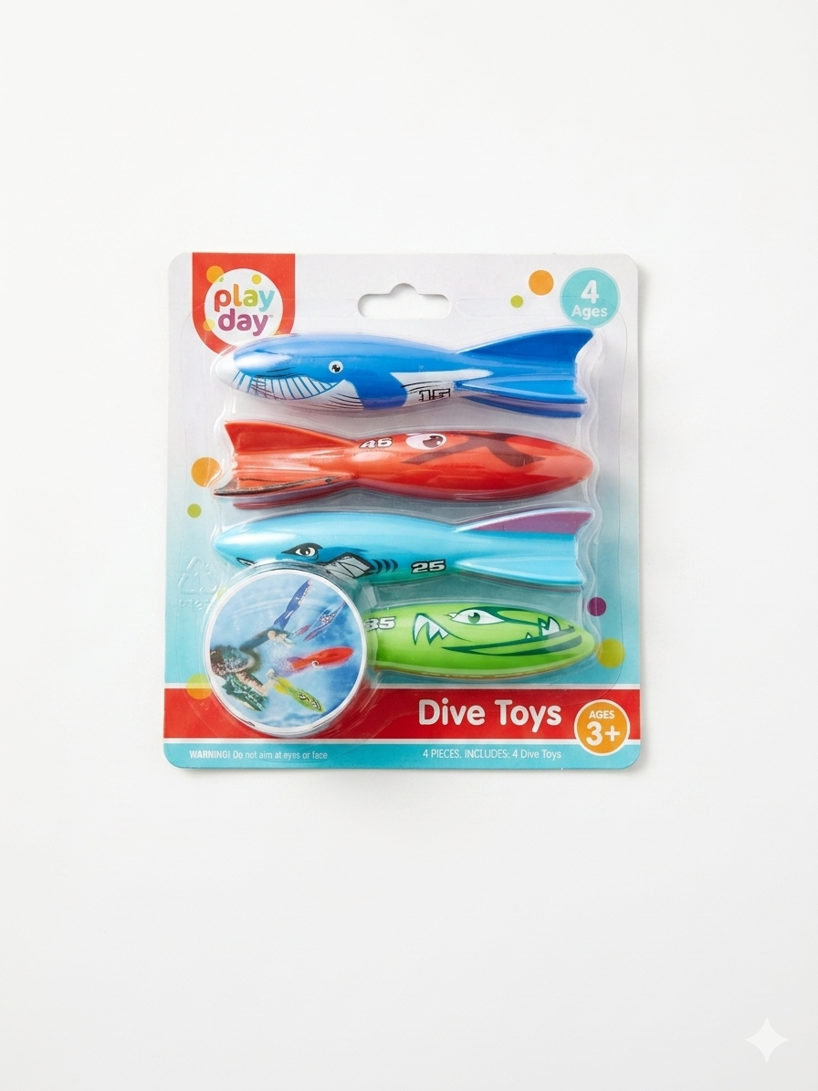 Play Day Dive Toys – 4 Piece Set