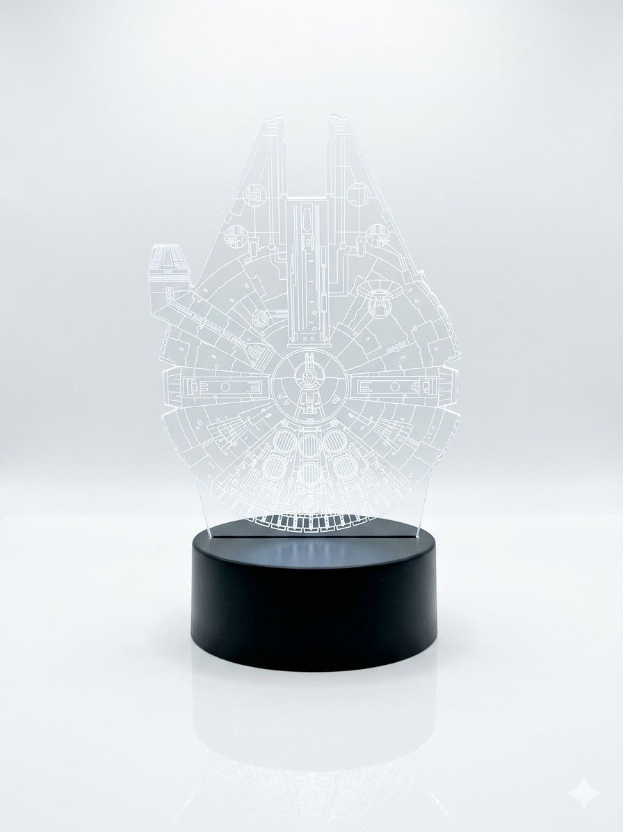 3D Millennium Falcon LED Night Light