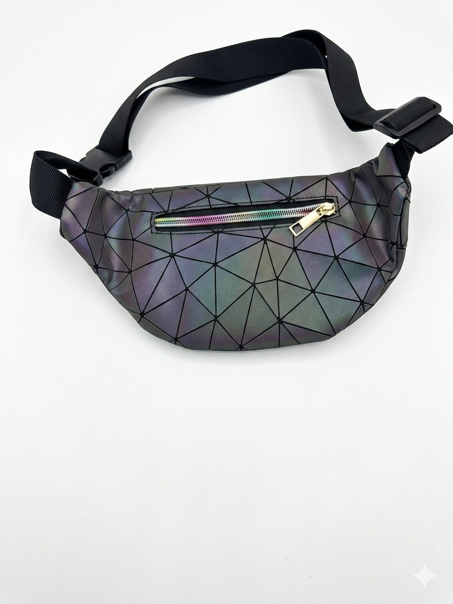 Holographic Geometric Fanny Pack / Belt Bag