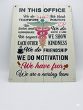 "We Are a Nursing Team" Wall Sign – 12 x 16 in