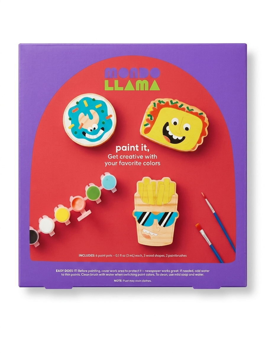 Mondo Llama Paint-Your-Own Wood Characters Kit