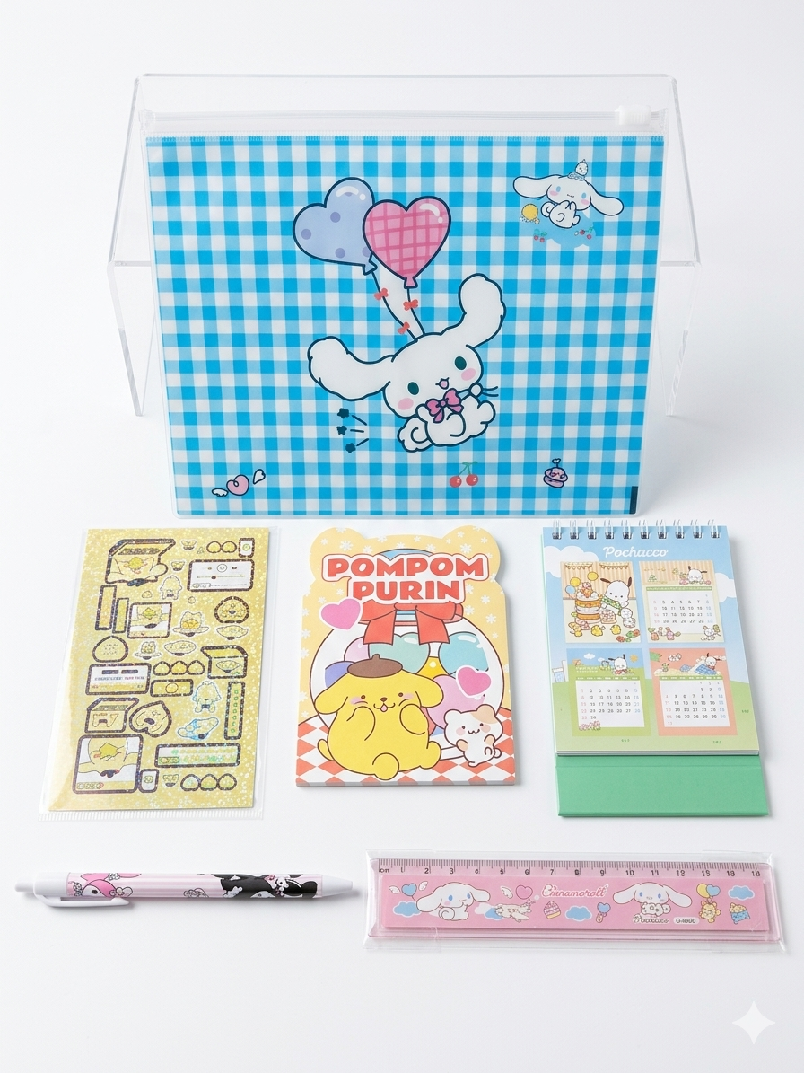 Sanrio Cinnamoroll Stationery Bundle – 6 Pieces