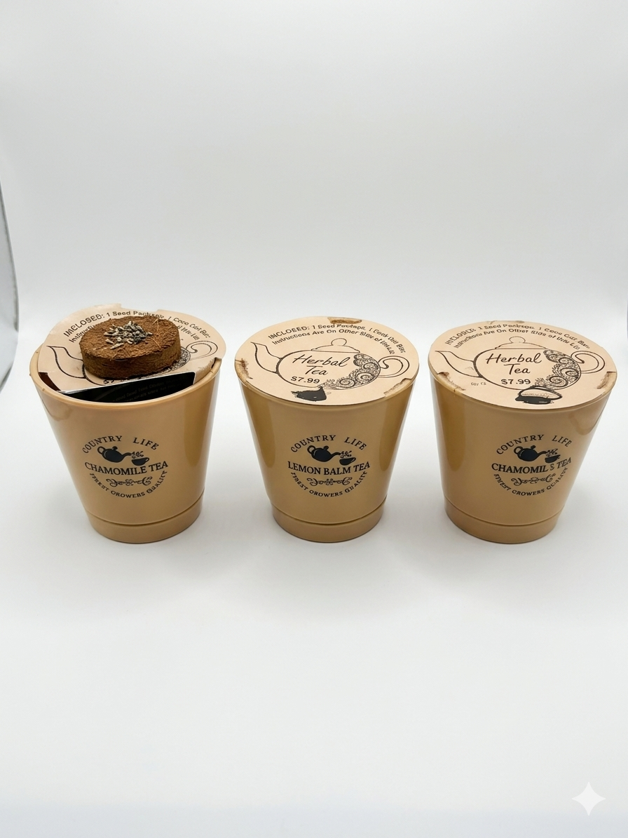 Grow-Your-Own Herbal Tea Kits – Set of 3
