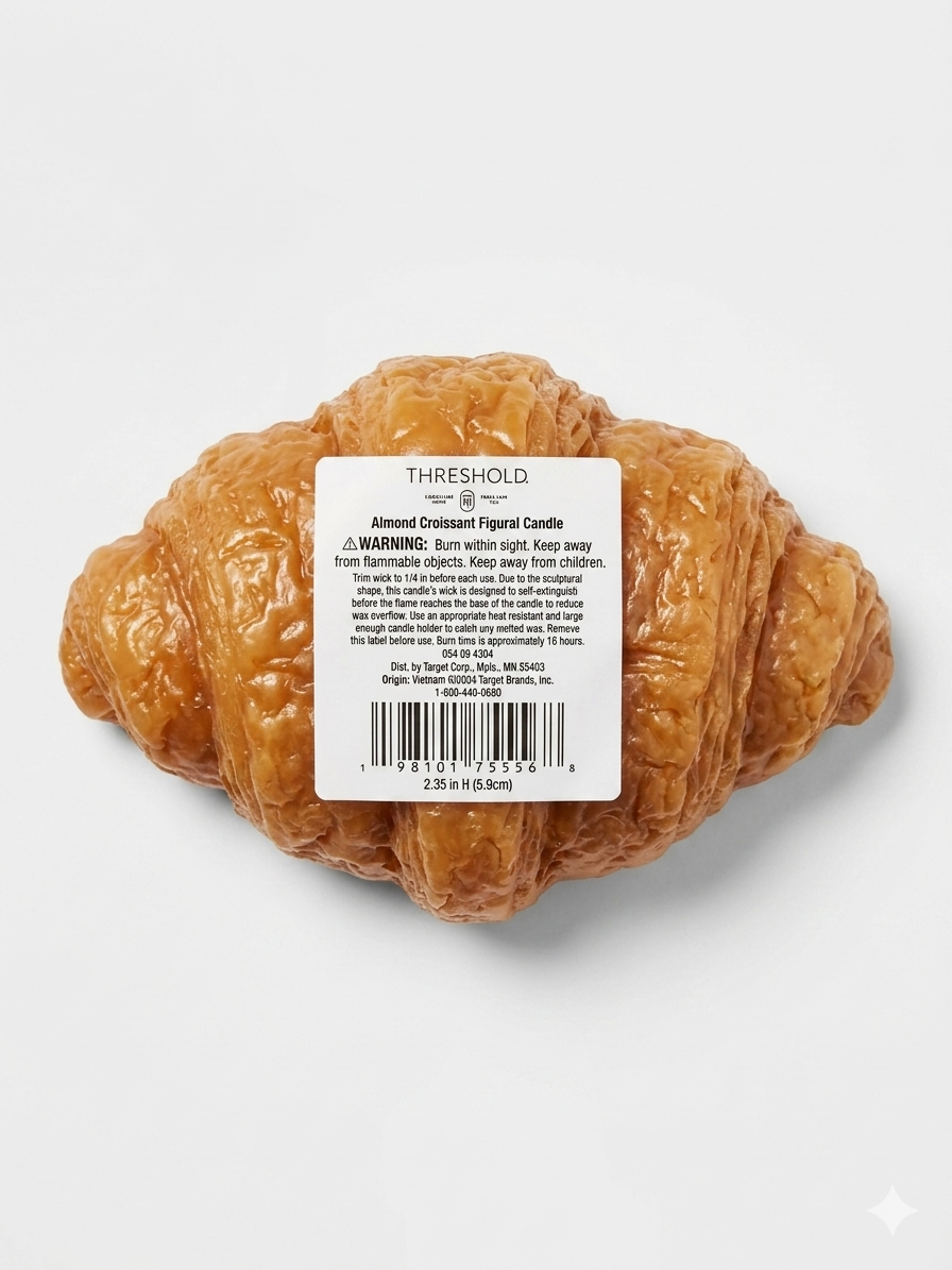 Threshold Almond Croissant Figural Candle