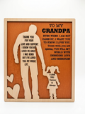 "To My Grandpa" Wood Sign – Granddaughter Gift