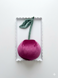 Velvet Cherry Decorative Pillow – Magenta