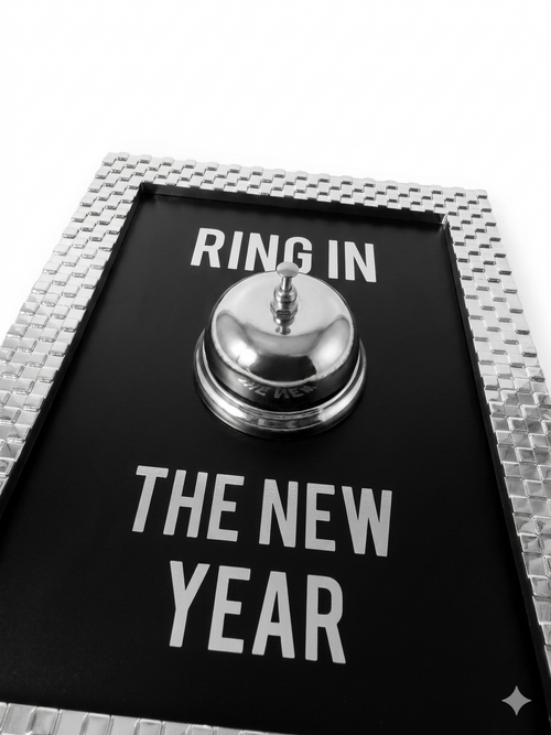 "Ring In The New Year" Bell Sign – NYE Party Decor