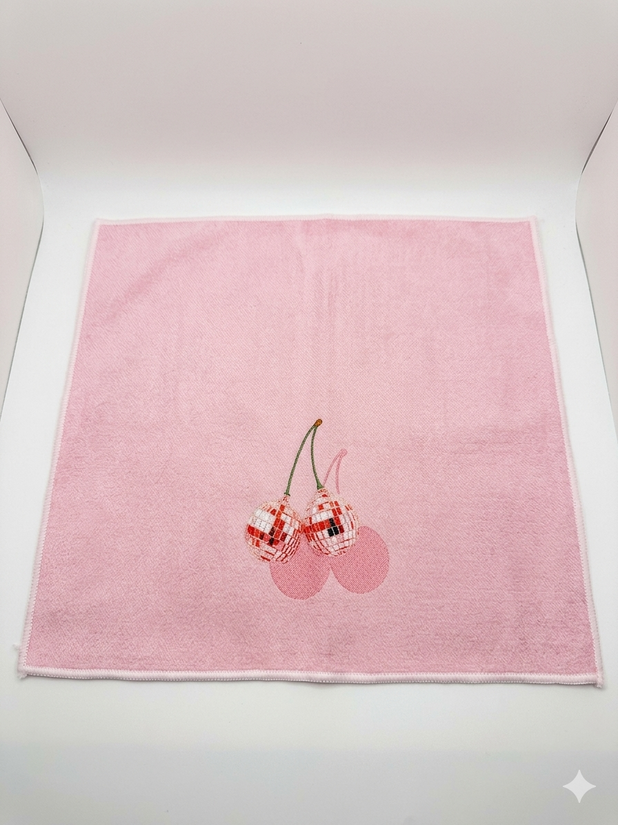 Disco Cherry Pink Kitchen Towel Set –