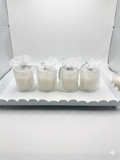 Way to Celebrate Glass Votive Candles with Organza Bags – Set of 4