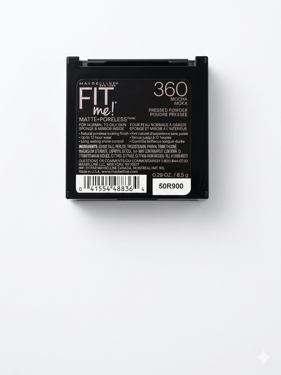Maybelline Fit Me Matte + Poreless Pressed Powder – 360 Mocha