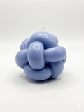 Chunky Knot Ball Candle – Periwinkle Blue