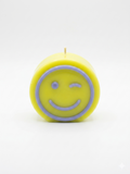 Winky Face Smiley Candle – Yellow