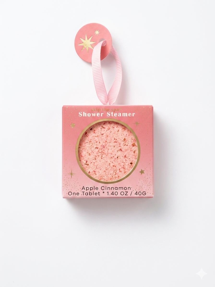 Skip the Spa Shower Steamer Ornament – Apple Cinnamon