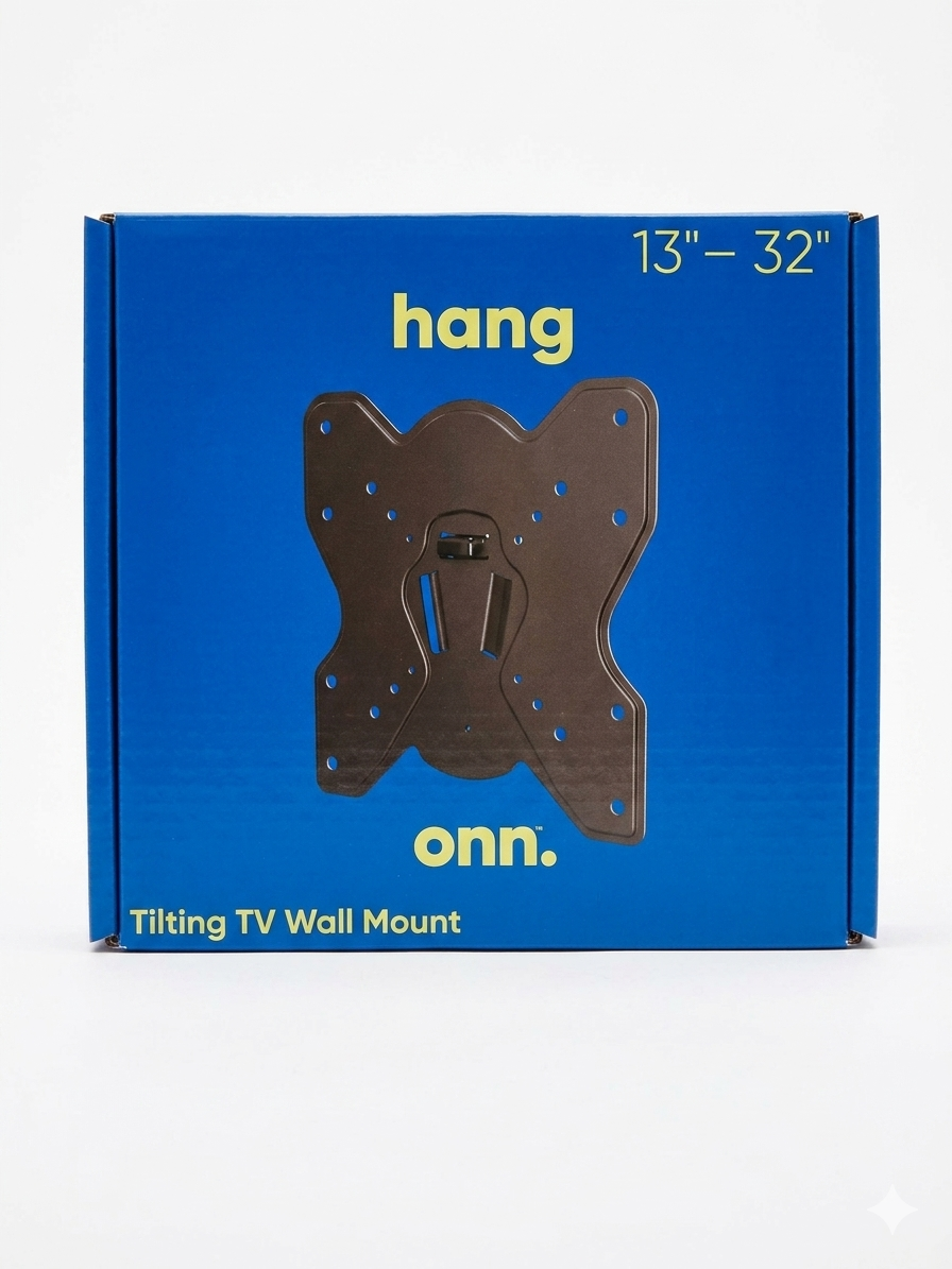 Hang Onn Tilting TV Wall Mount – Fits 13"–32" TVs