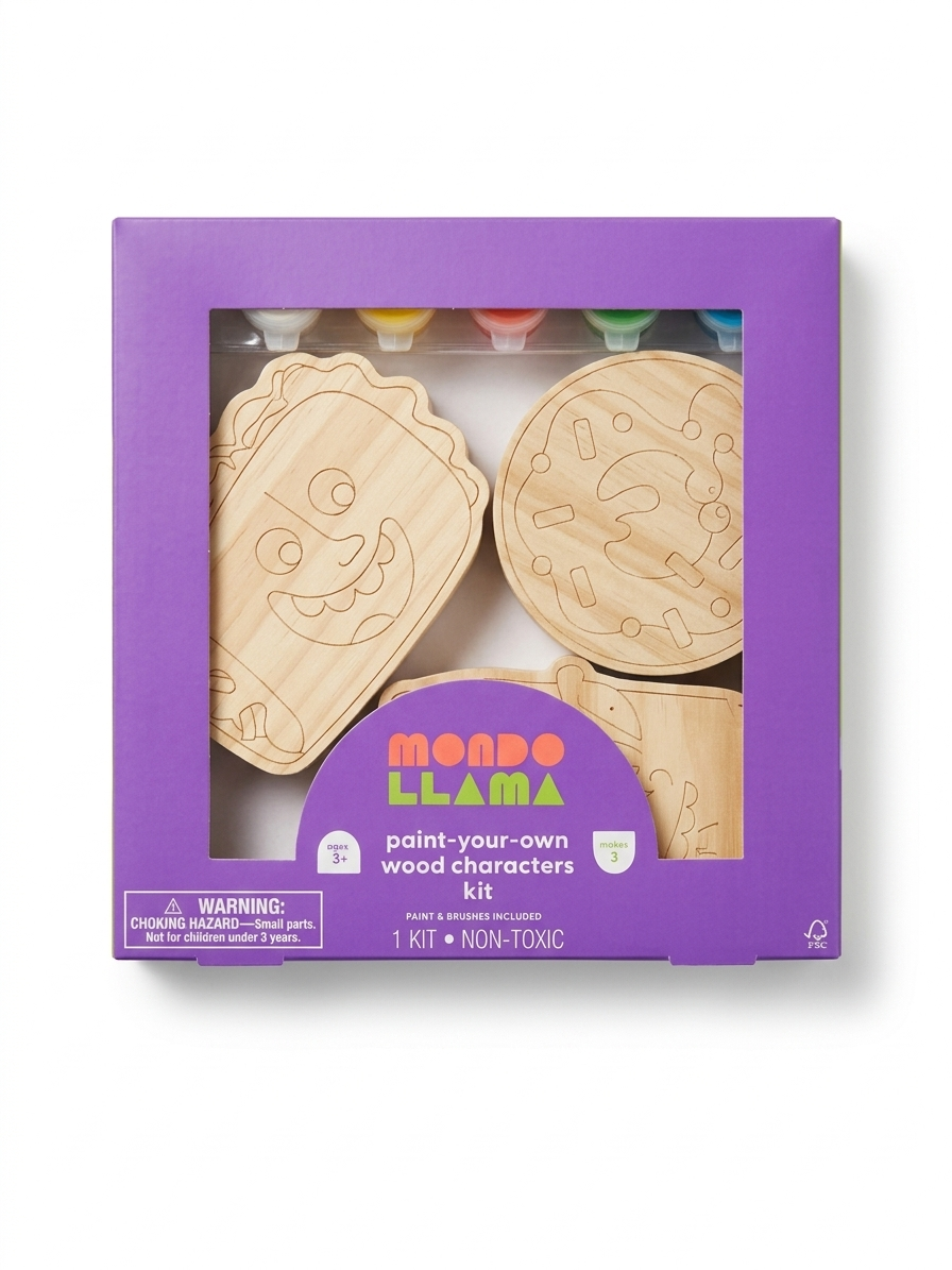 Mondo Llama Paint-Your-Own Wood Characters Kit