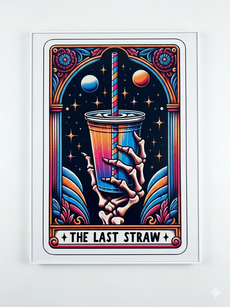 "The Last Straw" Tarot Card Framed Art