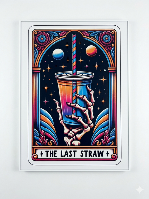 "The Last Straw" Tarot Card Framed Art