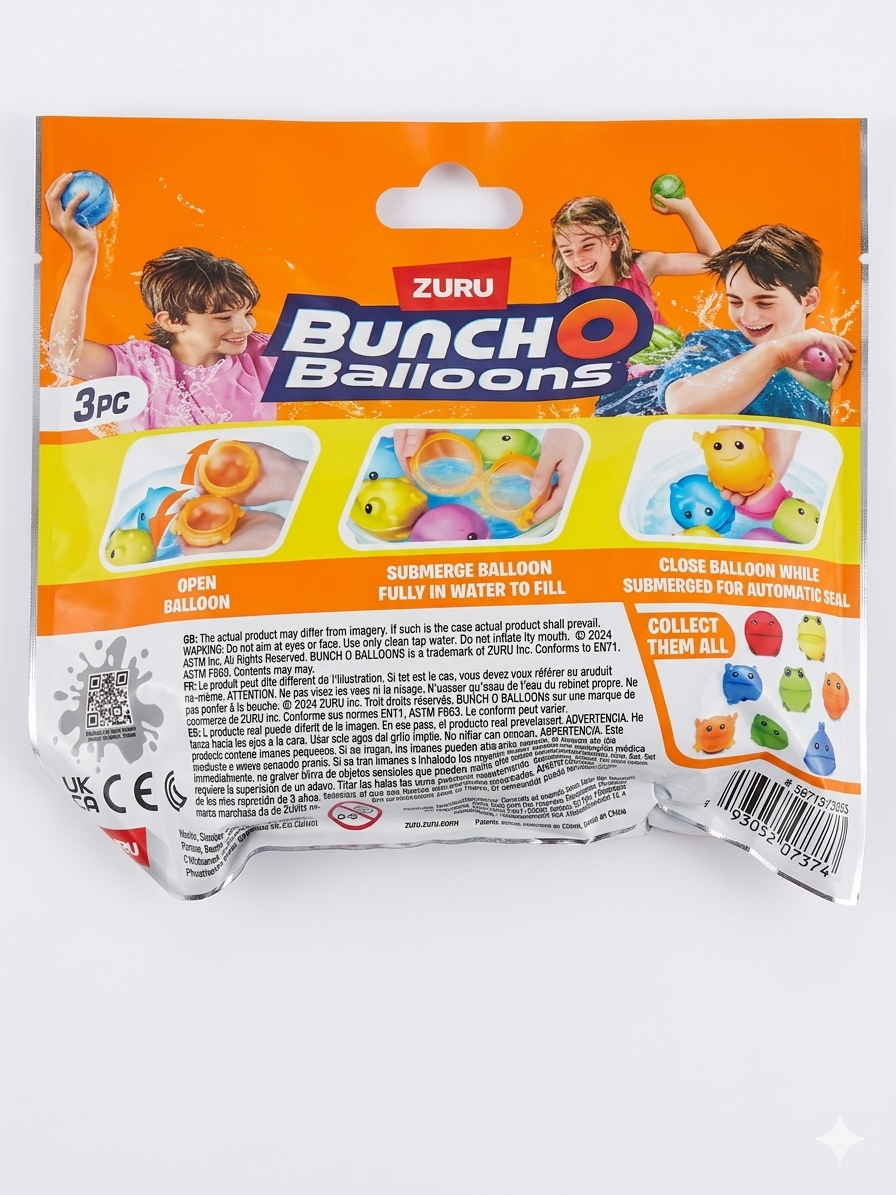 ZURU Bunch O Balloons Reusable Animal Water Balloons – 3 Pack