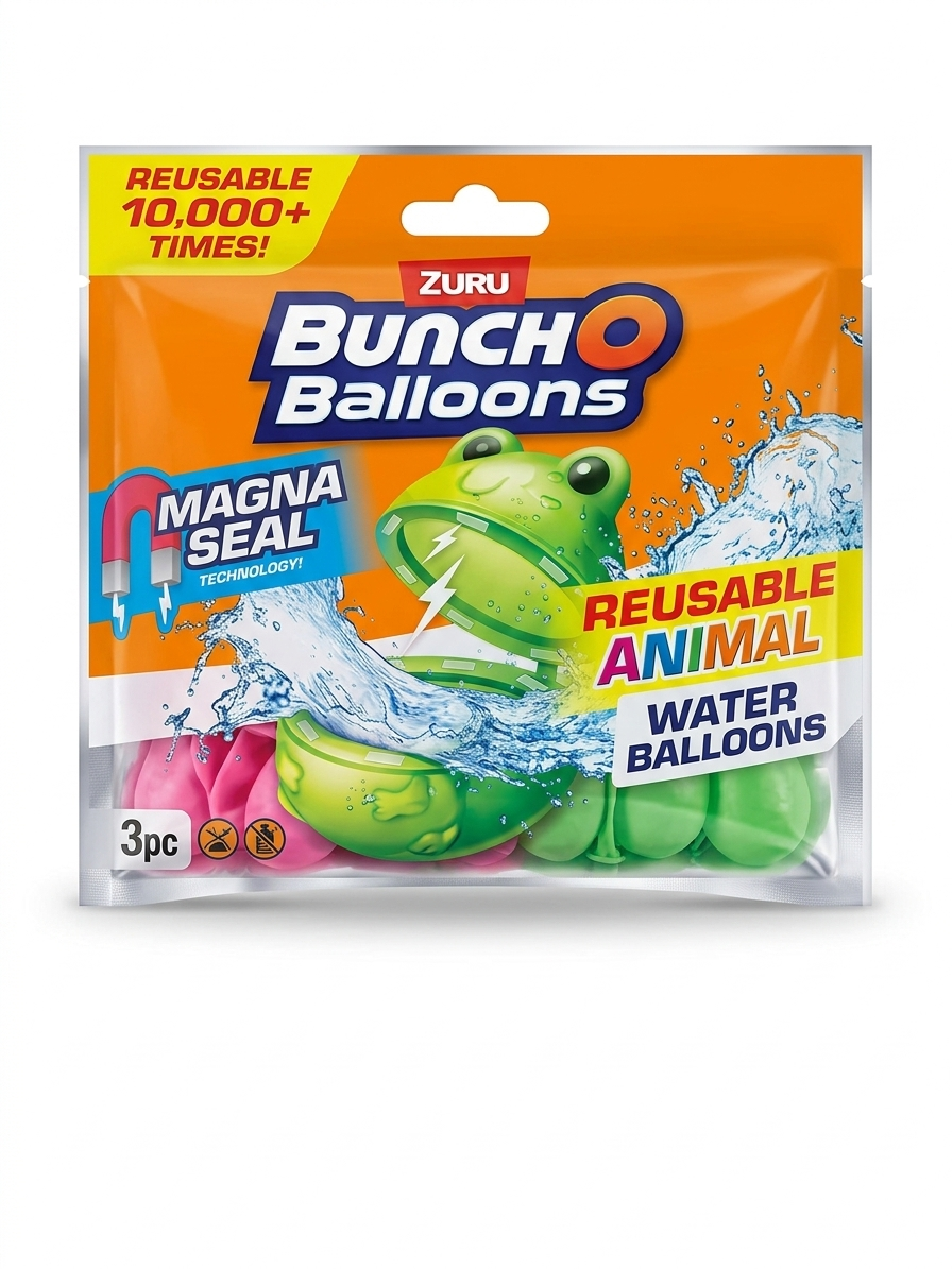 ZURU Bunch O Balloons Reusable Animal Water Balloons – 3 Pack
