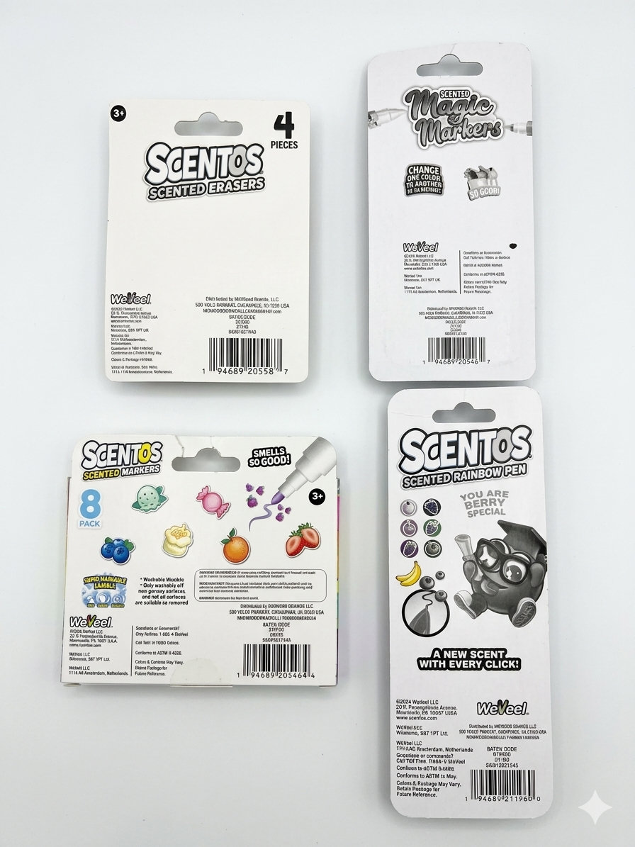 Scentos Scented Stationery Bundle – 4 Pieces