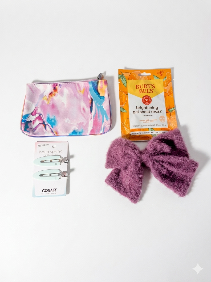 Watercolor Pouch Hair & Mask Bundle