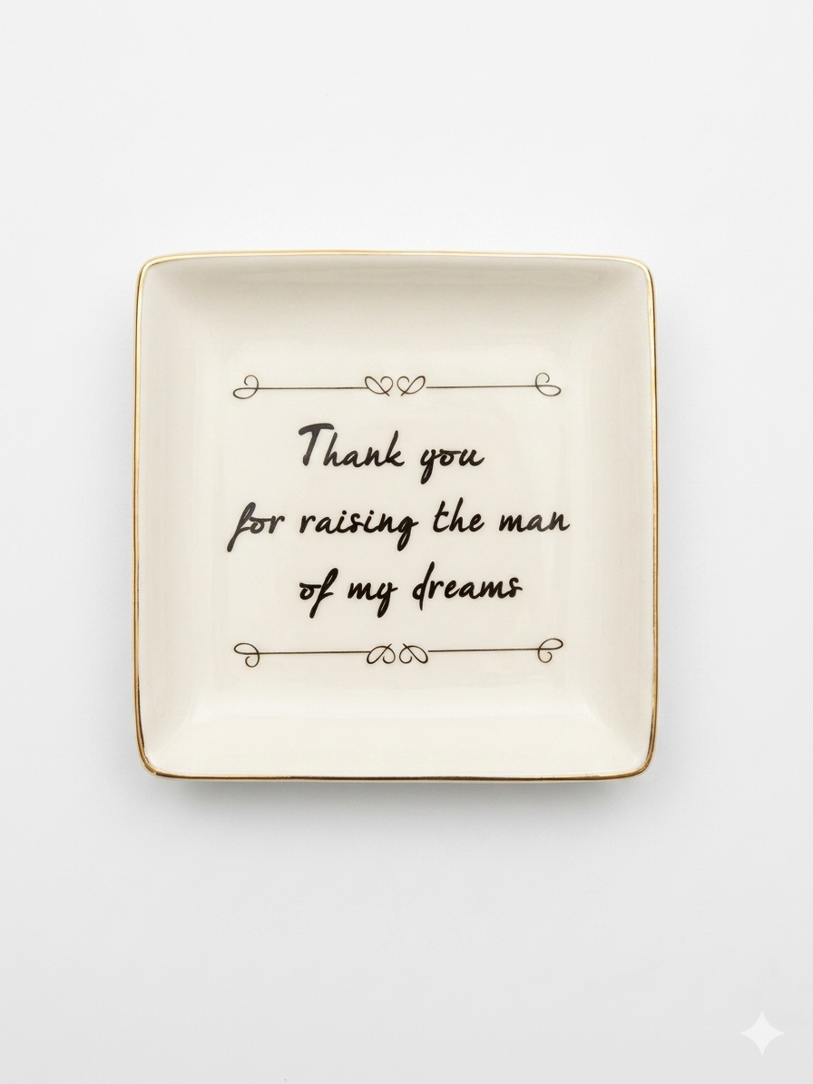 "Thank You For Raising The Man Of My Dreams" Ring Dish