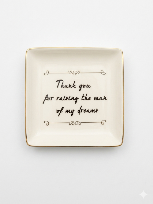 "Thank You For Raising The Man Of My Dreams" Ring Dish