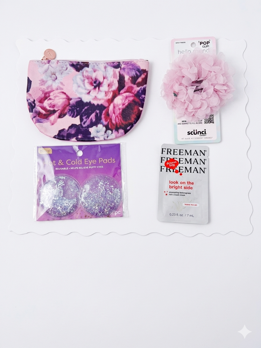 Floral Pouch Spa & Hair Bundle