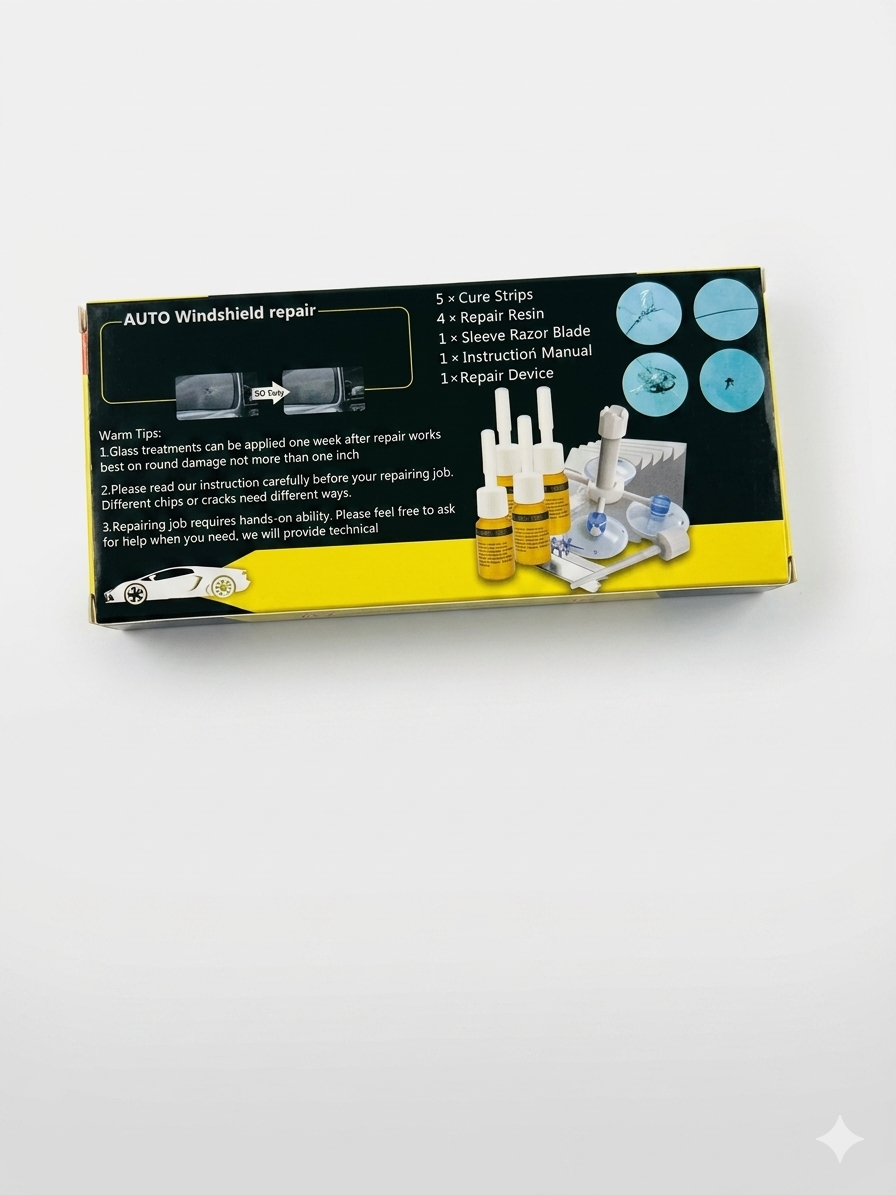 Auto Windshield Repair Kit – 4 Pack
