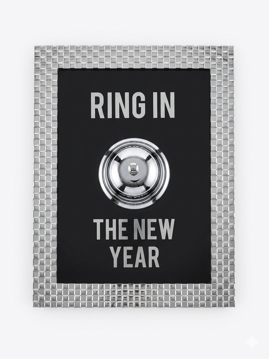 "Ring In The New Year" Bell Sign – NYE Party Decor